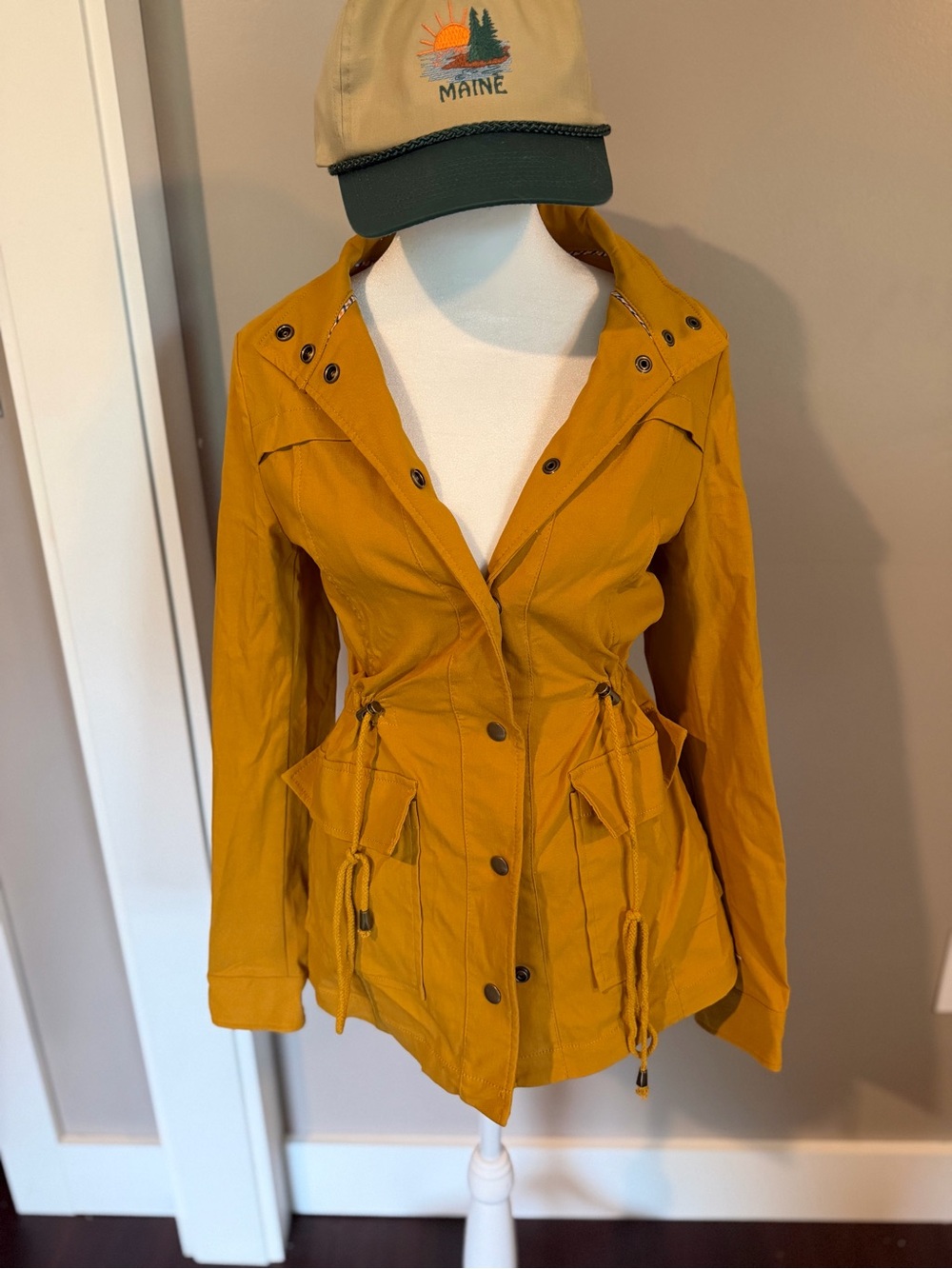 Eden Society Mustard Yellow Utility Cargo Jacket